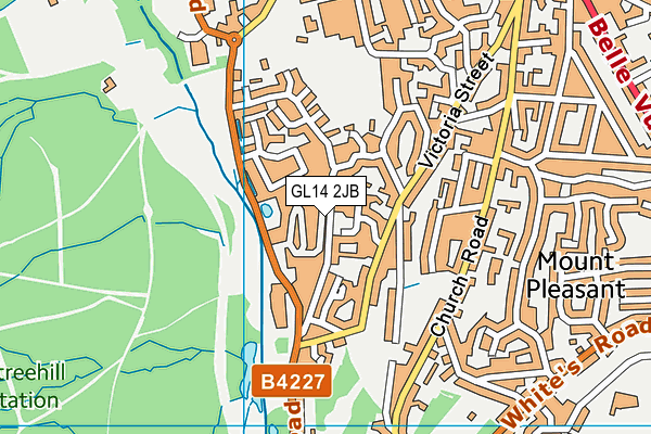 GL14 2JB map - OS VectorMap District (Ordnance Survey)