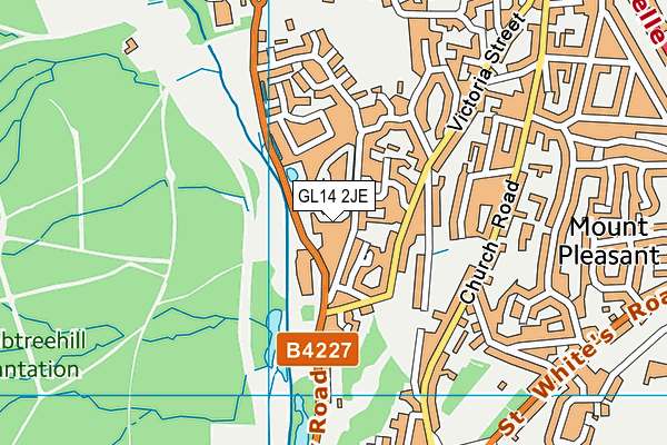 GL14 2JE map - OS VectorMap District (Ordnance Survey)
