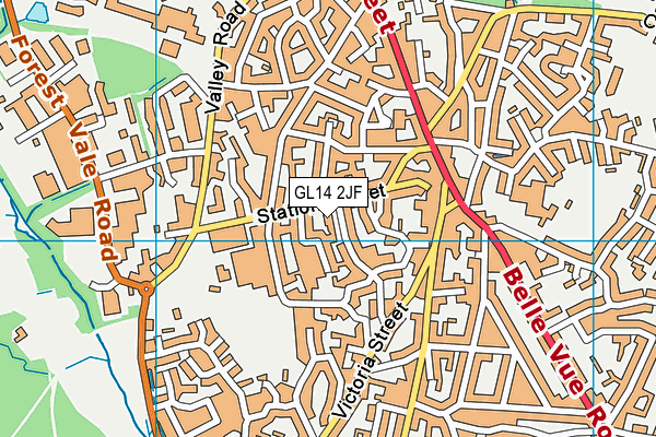 GL14 2JF map - OS VectorMap District (Ordnance Survey)