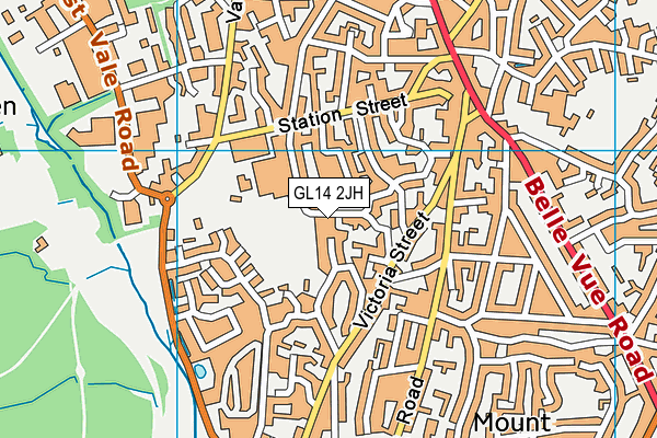 GL14 2JH map - OS VectorMap District (Ordnance Survey)