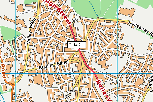 GL14 2JL map - OS VectorMap District (Ordnance Survey)
