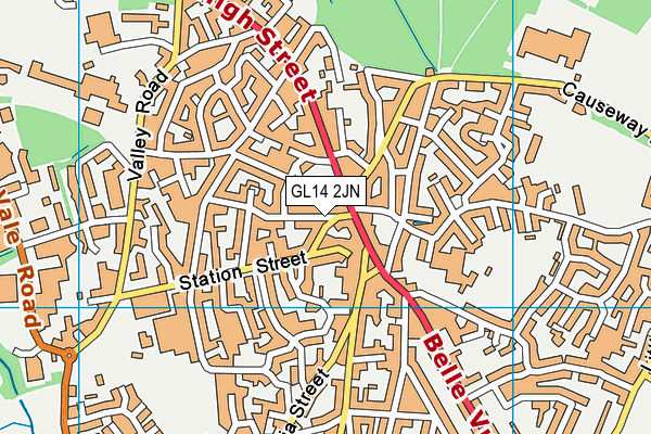 GL14 2JN map - OS VectorMap District (Ordnance Survey)