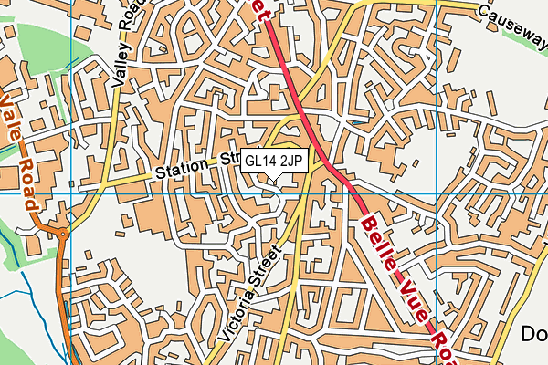 GL14 2JP map - OS VectorMap District (Ordnance Survey)