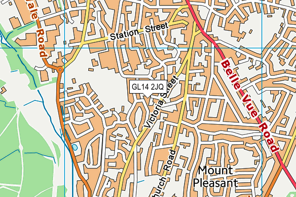 GL14 2JQ map - OS VectorMap District (Ordnance Survey)