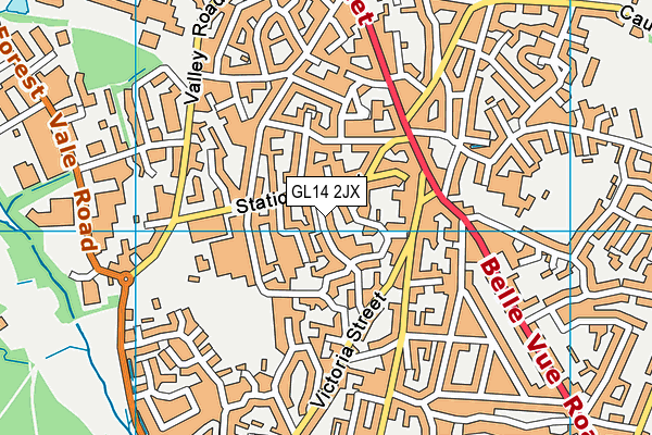 GL14 2JX map - OS VectorMap District (Ordnance Survey)