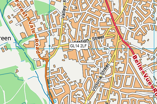 GL14 2LF map - OS VectorMap District (Ordnance Survey)