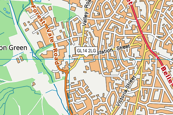 GL14 2LG map - OS VectorMap District (Ordnance Survey)