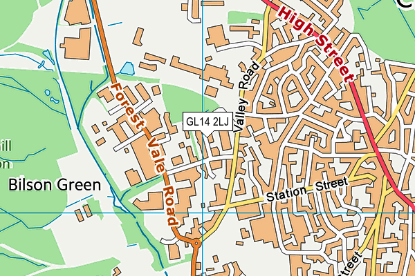 GL14 2LJ map - OS VectorMap District (Ordnance Survey)