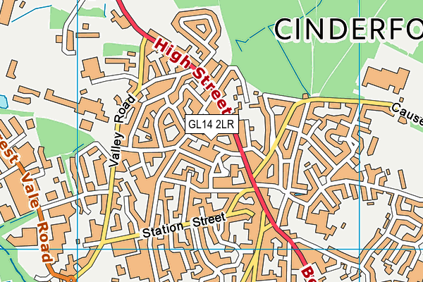 GL14 2LR map - OS VectorMap District (Ordnance Survey)