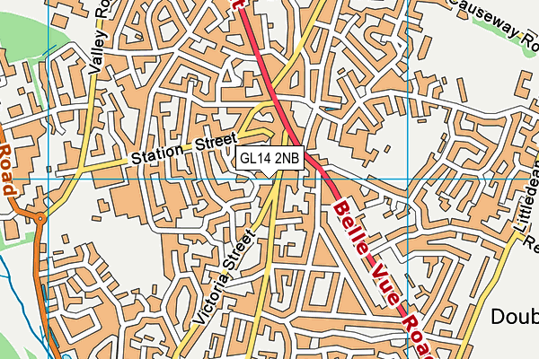 GL14 2NB map - OS VectorMap District (Ordnance Survey)