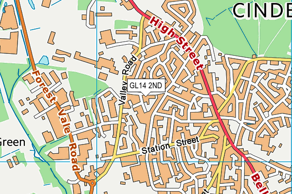 GL14 2ND map - OS VectorMap District (Ordnance Survey)