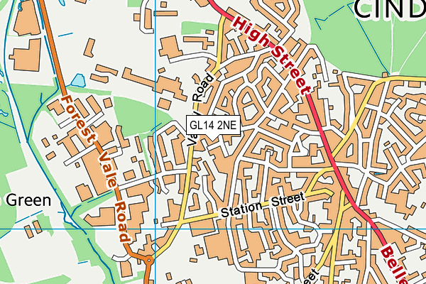 GL14 2NE map - OS VectorMap District (Ordnance Survey)