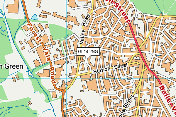 GL14 2NG map - OS VectorMap District (Ordnance Survey)