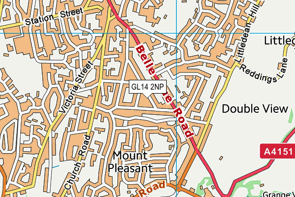 GL14 2NP map - OS VectorMap District (Ordnance Survey)