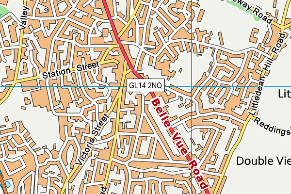 GL14 2NQ map - OS VectorMap District (Ordnance Survey)