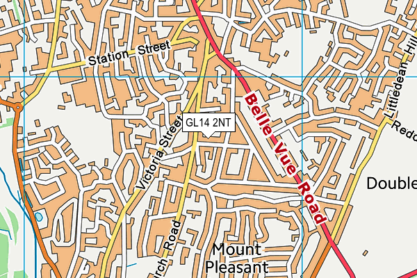 GL14 2NT map - OS VectorMap District (Ordnance Survey)