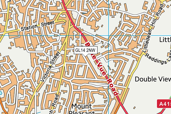 GL14 2NW map - OS VectorMap District (Ordnance Survey)