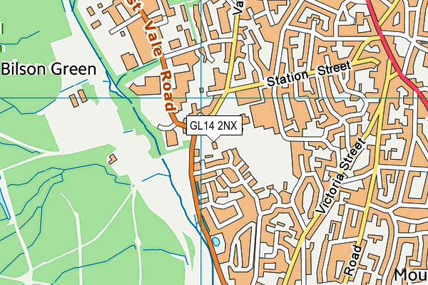 GL14 2NX map - OS VectorMap District (Ordnance Survey)