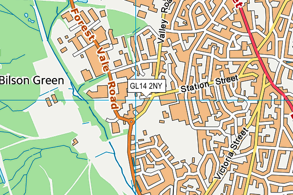 GL14 2NY map - OS VectorMap District (Ordnance Survey)