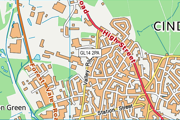 GL14 2PA map - OS VectorMap District (Ordnance Survey)