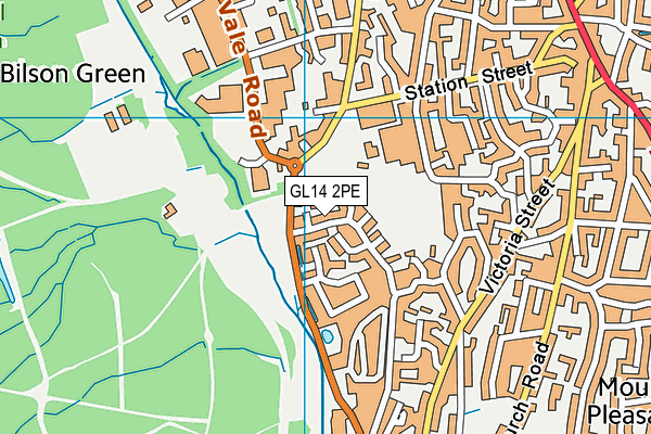 GL14 2PE map - OS VectorMap District (Ordnance Survey)