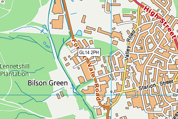 St. John's Cricket Ground map (GL14 2PH) - OS VectorMap District (Ordnance Survey)