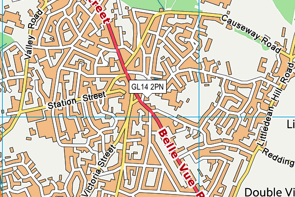 GL14 2PN map - OS VectorMap District (Ordnance Survey)