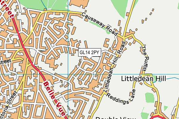 GL14 2PY map - OS VectorMap District (Ordnance Survey)