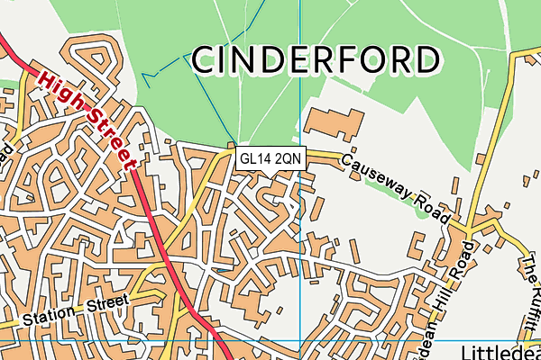 GL14 2QN map - OS VectorMap District (Ordnance Survey)