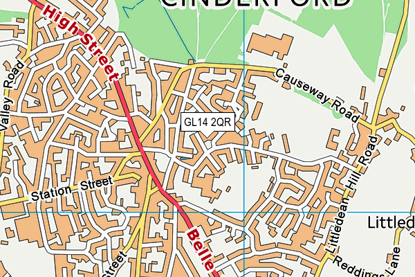 GL14 2QR map - OS VectorMap District (Ordnance Survey)