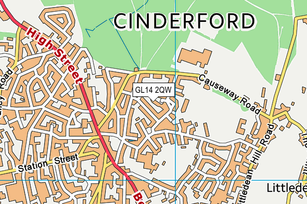 GL14 2QW map - OS VectorMap District (Ordnance Survey)