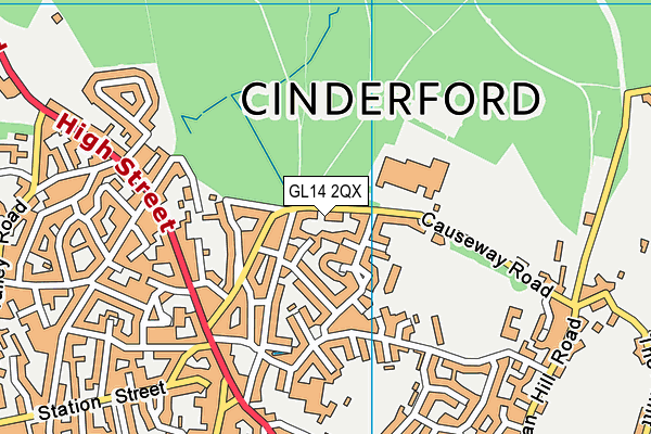 GL14 2QX map - OS VectorMap District (Ordnance Survey)