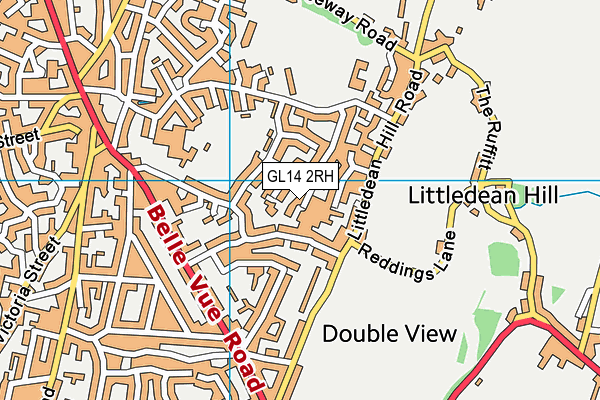 GL14 2RH map - OS VectorMap District (Ordnance Survey)