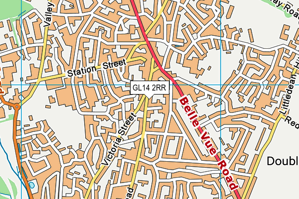 GL14 2RR map - OS VectorMap District (Ordnance Survey)