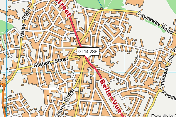 GL14 2SE map - OS VectorMap District (Ordnance Survey)