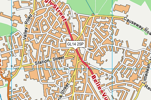 GL14 2SP map - OS VectorMap District (Ordnance Survey)