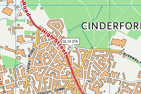 GL14 2TA map - OS VectorMap District (Ordnance Survey)