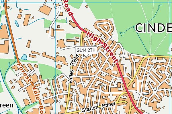 GL14 2TH map - OS VectorMap District (Ordnance Survey)