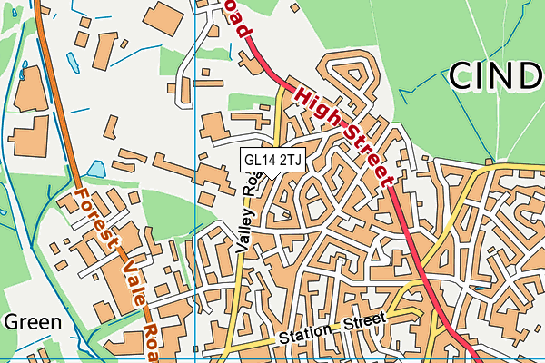 GL14 2TJ map - OS VectorMap District (Ordnance Survey)