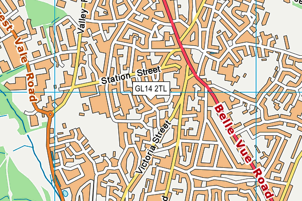 GL14 2TL map - OS VectorMap District (Ordnance Survey)