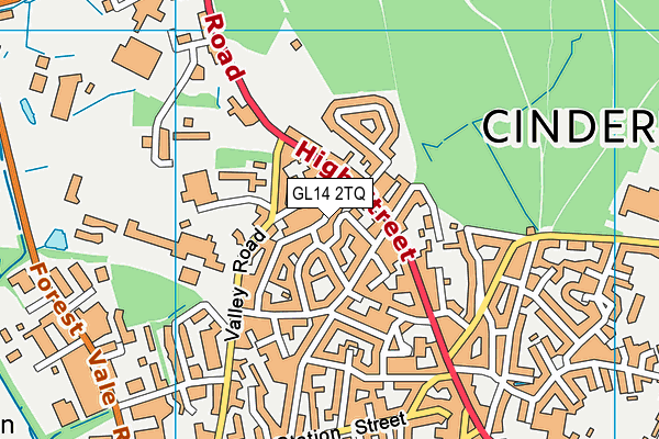GL14 2TQ map - OS VectorMap District (Ordnance Survey)