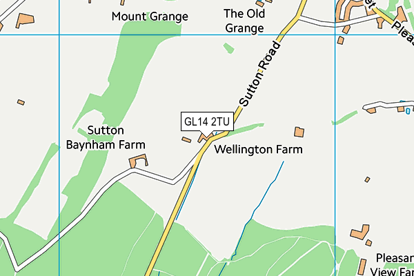 GL14 2TU map - OS VectorMap District (Ordnance Survey)