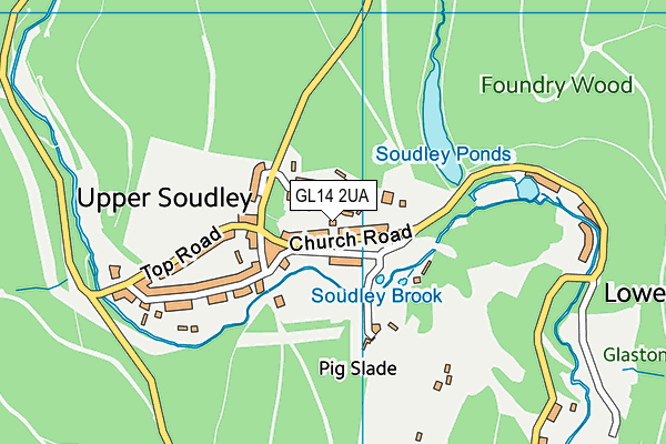 Soudley School map (GL14 2UA) - OS VectorMap District (Ordnance Survey)