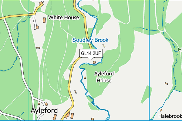 GL14 2UF map - OS VectorMap District (Ordnance Survey)