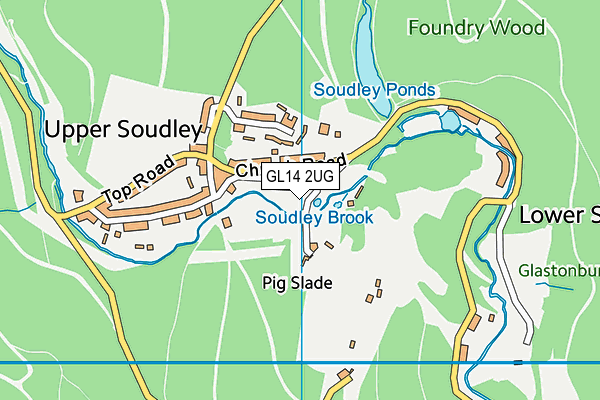 GL14 2UG map - OS VectorMap District (Ordnance Survey)