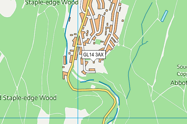 GL14 3AX map - OS VectorMap District (Ordnance Survey)