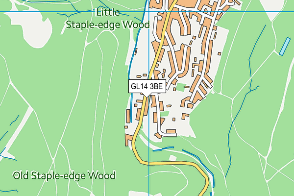 GL14 3BE map - OS VectorMap District (Ordnance Survey)