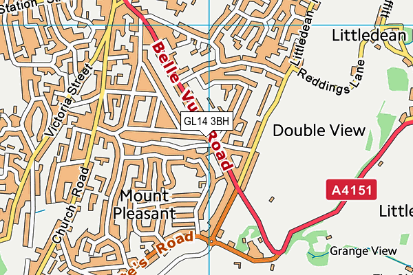 GL14 3BH map - OS VectorMap District (Ordnance Survey)