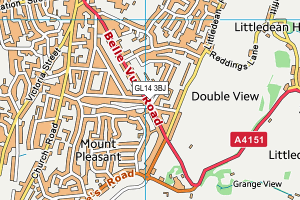 GL14 3BJ map - OS VectorMap District (Ordnance Survey)