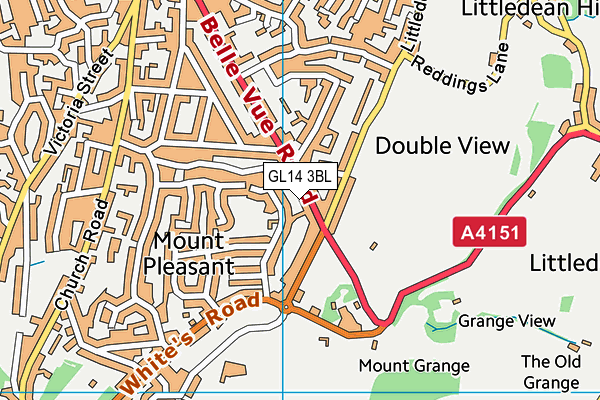 GL14 3BL map - OS VectorMap District (Ordnance Survey)